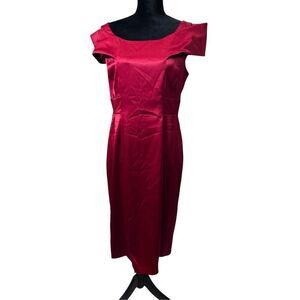 Jessica Simpson red off shoulder dress size 10 night out party